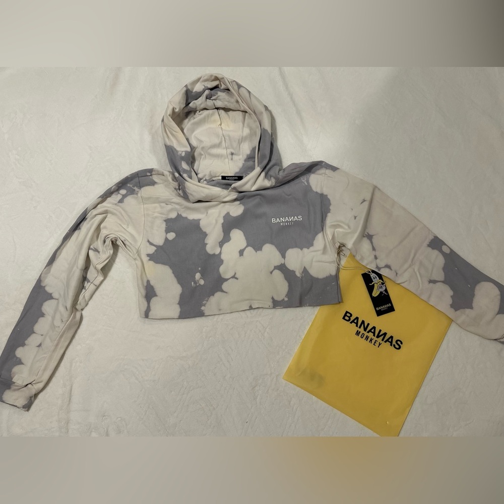 NWT Bananas Monkey Off the Wall Tie-dye Crewneck Hoodie - Size S/M